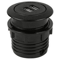 Dual USB Charger - 2A inputs suitable for tablets and USB powered devices.