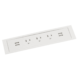 Contemporary Style Minimalist Power Grommet in White by Doug Mockett And Company Inc