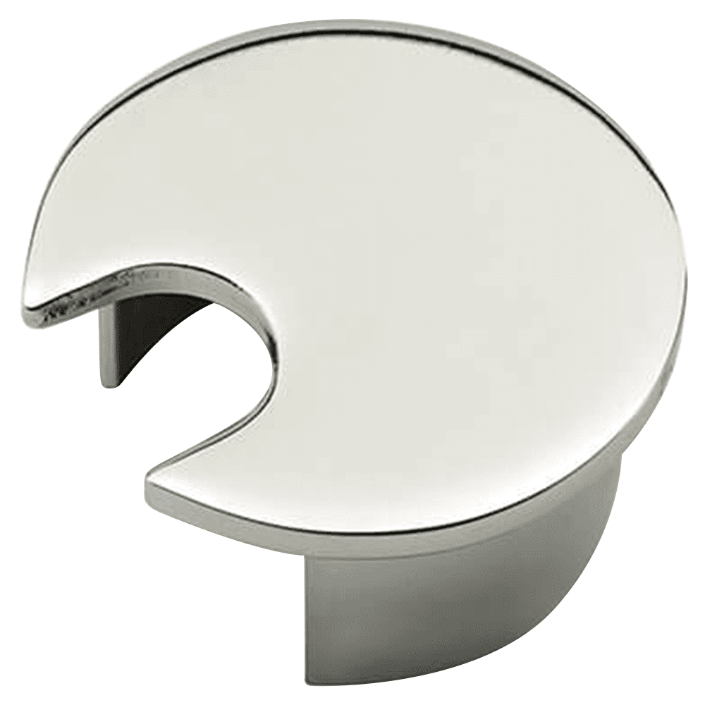 Flush Mount Desk Grommet - 1/2" Cord Slot - Striking Polished Chrome Finish