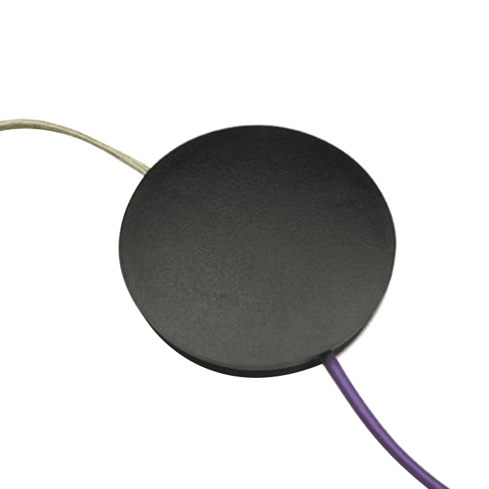 Black desk grommet set with radiused cap design