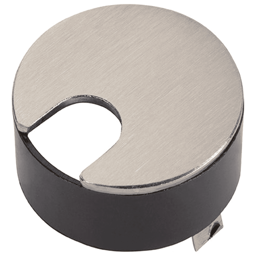 Satin Nickel Flush Mount Desktop Grommet for 1-3/4" Hole by Doug Mockett And Company Inc