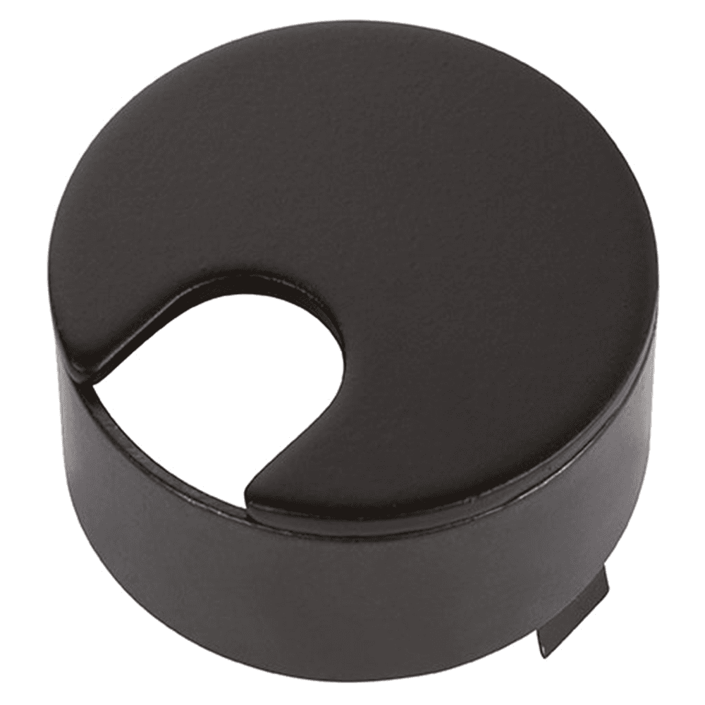 Matte Black Flush Mount Desktop Grommet for 1-3/4" Hole by Doug Mockett And Company Inc