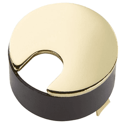 Polished Brass Flush Mount Desktop Grommet by Doug Mockett And Company Inc for 1-3/4" Hole
