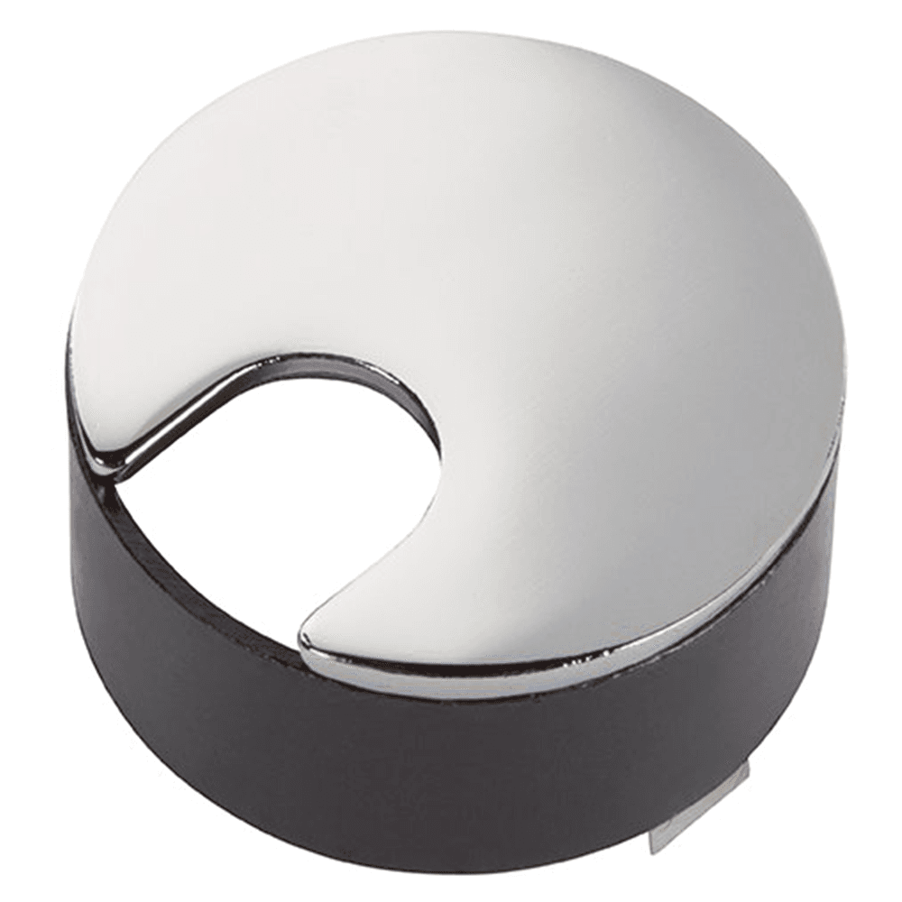 Polished chrome flush mount desktop grommet for 1-3/4" hole by Doug Mockett And Company Inc.