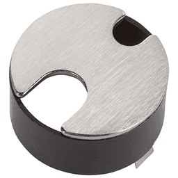 Clean and Contemporary Desk Grommet in Satin Chrome by Doug Mockett And Company Inc
