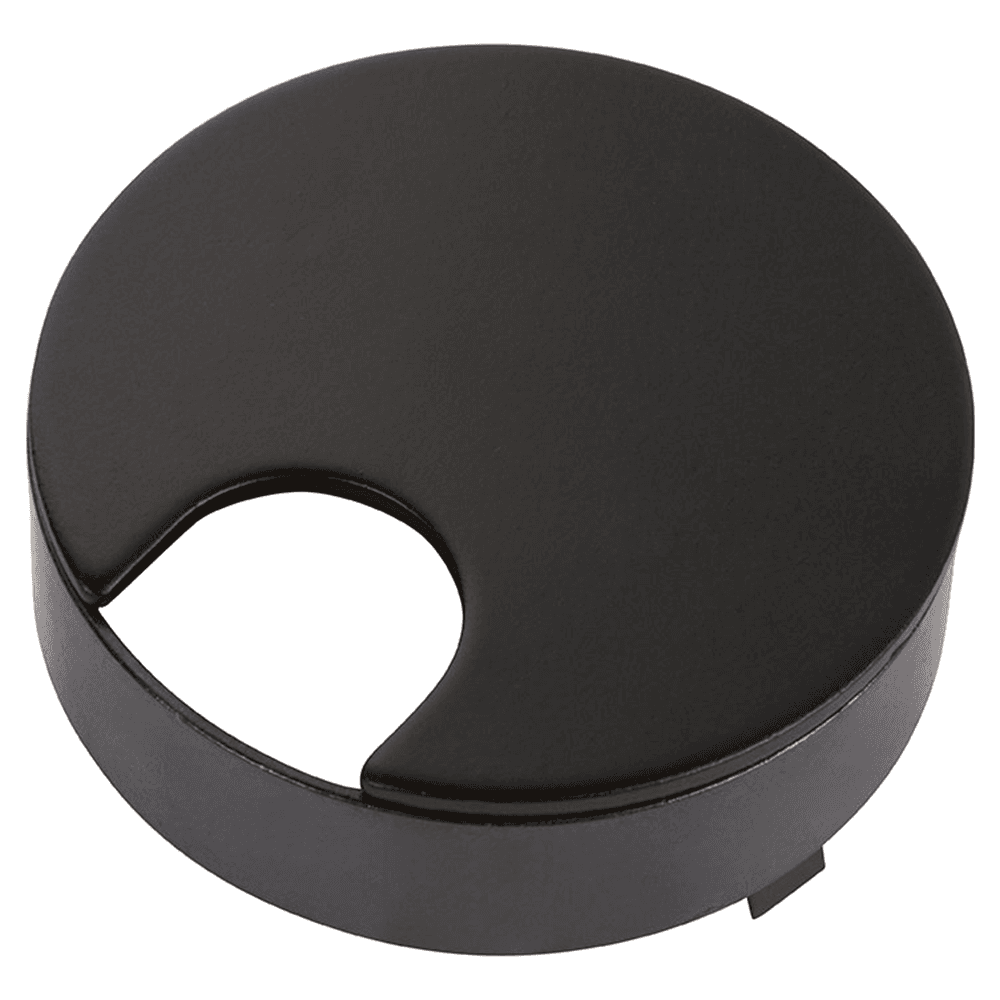Matte black flush mount desktop grommet for 3 inch hole - Doug Mockett And Company Inc