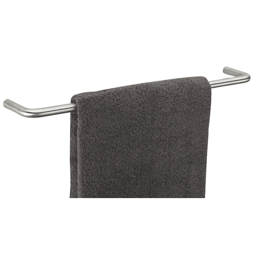 Medium-size curved towel bar with flush wall mounting