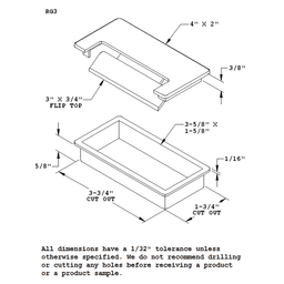 White Desk Grommet Set with Liner and Cap for Cable Management