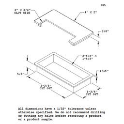RG5 Plated Grommet Set with Cord Slot for Desk by Doug Mockett And Company Inc