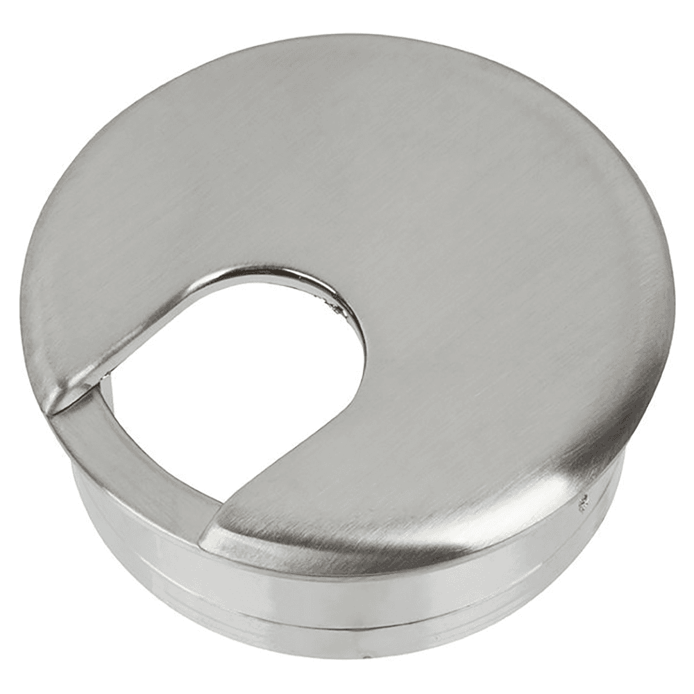2" Grommet Set for Desk and Work Surfaces with Cord Slot size of 5/8" x 15/16"