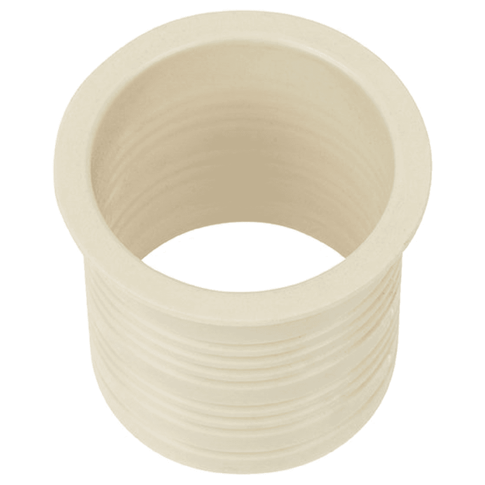 Plastic construction 2" desk grommet liner for standard work surface depths