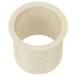 Plastic construction 2" desk grommet liner for standard work surface depths