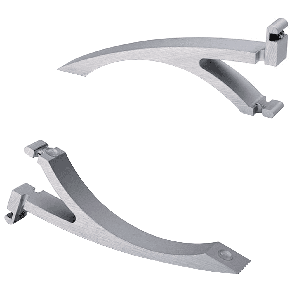 12" x 5-1/2" Arch Shelf Bracket Set in Satin Aluminum Finish