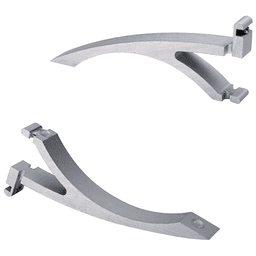 12" x 5-1/2" Arch Shelf Bracket Set in Satin Aluminum Finish