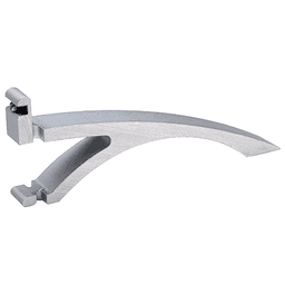 Satin Aluminum Arch Shelf Bracket Set for Shelves up to 12" Deep