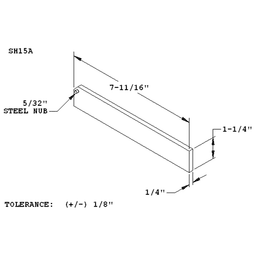 SH15A shelf bracket with steel nub and sliding track from Doug Mockett And Company Inc