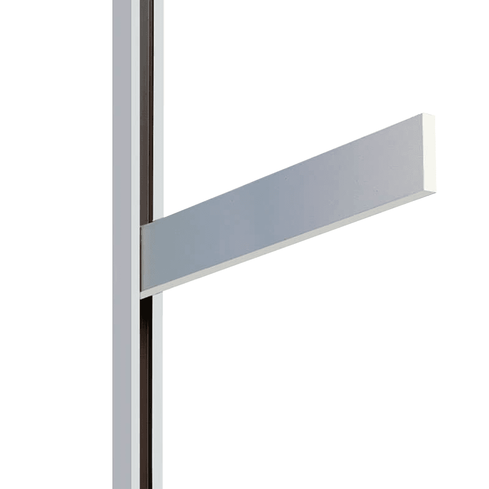 C-Style track for surface or flush mounting of 22-1/2" shelf bracket