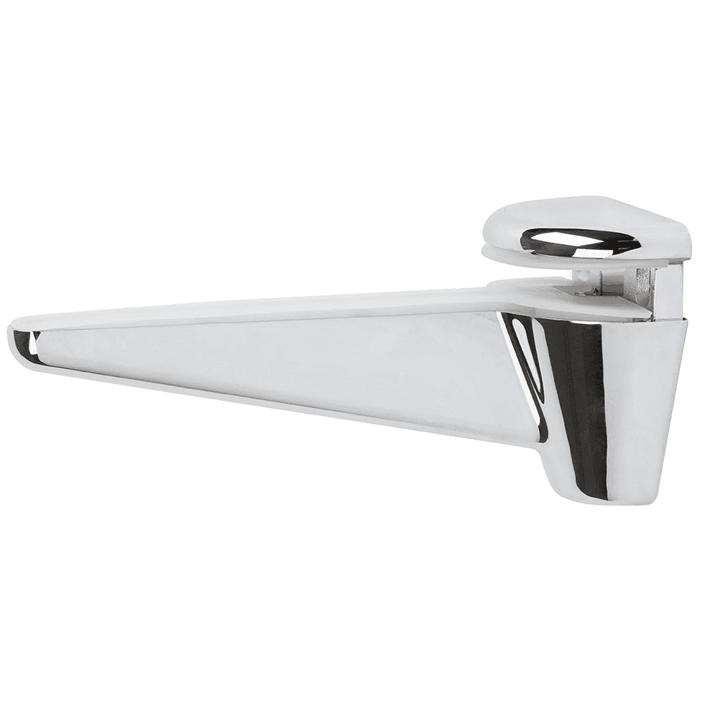 Elegant polished chrome shelf bracket for shelves 9/16" to 1-1/4" thick