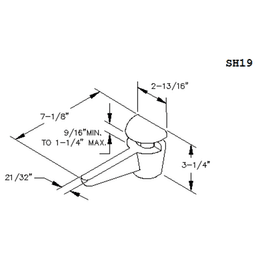 Sophisticated shape adds elegance to any shelf with SH19 bracket