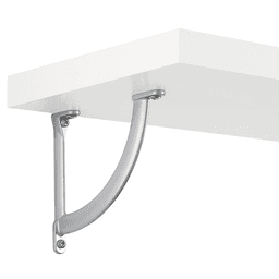 Arc Shelf Bracket in Glossy White Finish for sleek and modern look