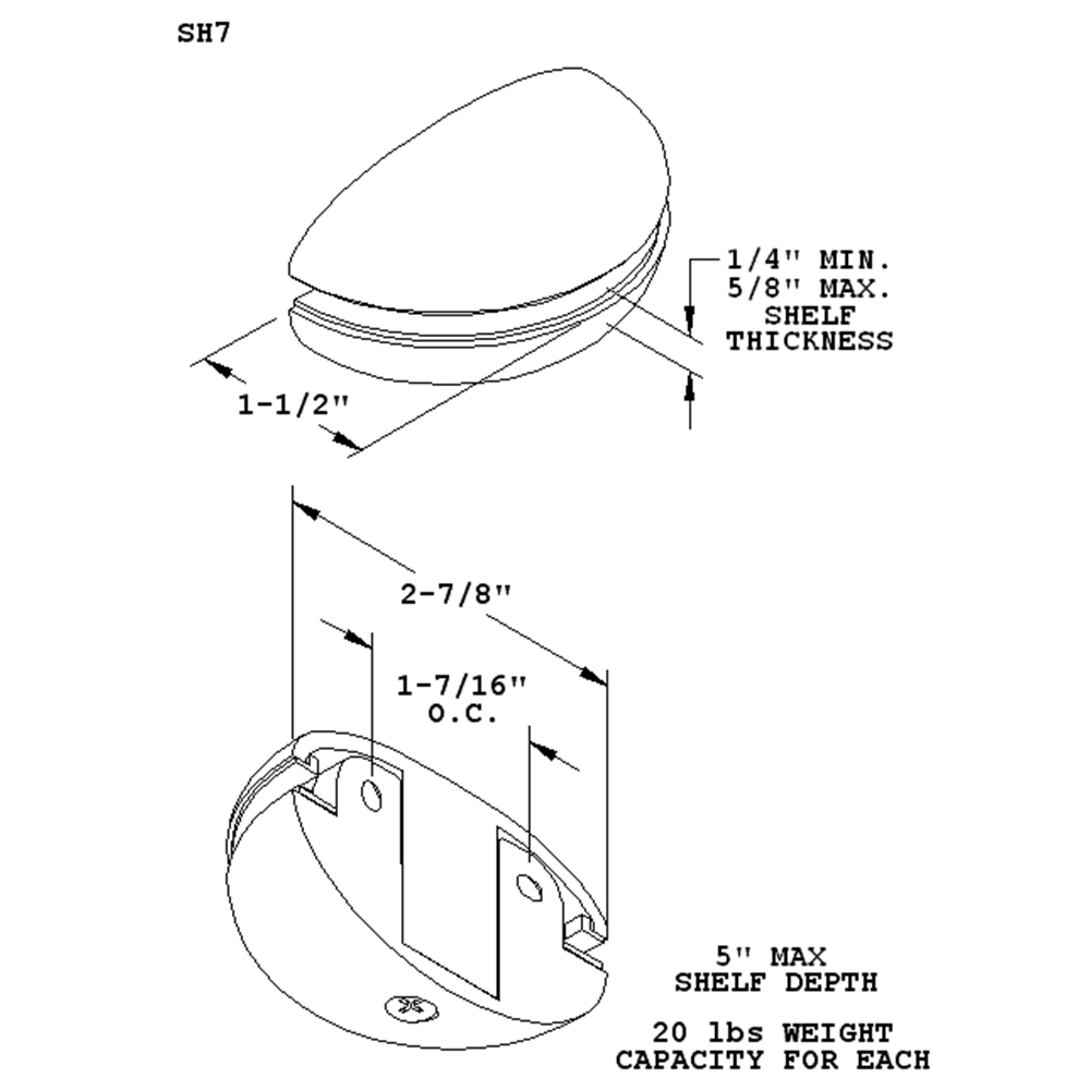 Unique Curved Radii Design of Doug Mockett And Company Inc's Shelf Bracket