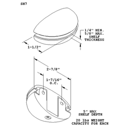 Unique Curved Radii Design of Doug Mockett And Company Inc's Shelf Bracket