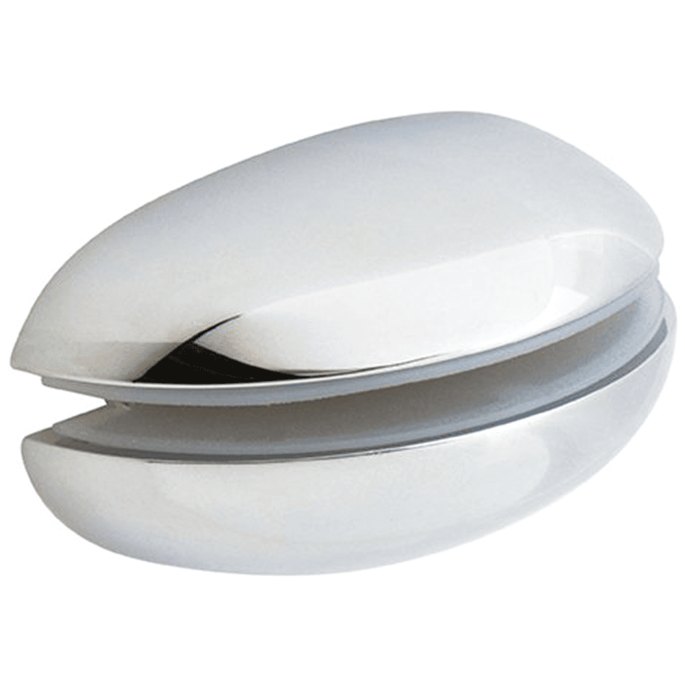 5" Contoured Shelf Bracket, Metallic Silver Finish - Front View