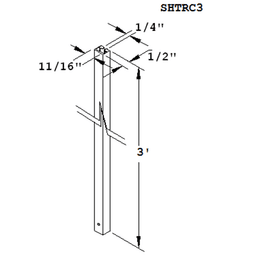 Surface or flush mounted 6'''' track for SH14-SH16C supports