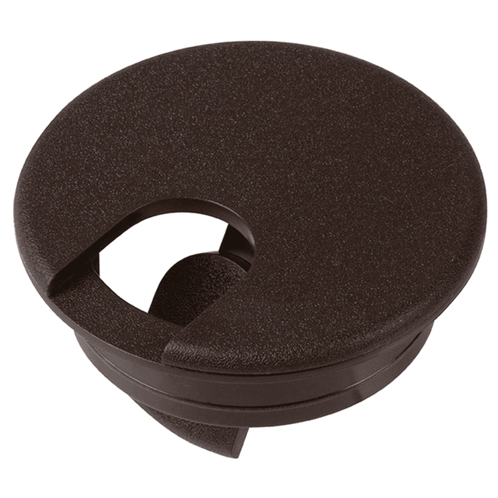 2-5/8" Grommet Cap and Liner Set for Desk Cord Management in Walnut Brown by Doug Mockett