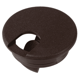 2-5/8" Grommet Cap and Liner Set for Desk Cord Management in Walnut Brown by Doug Mockett