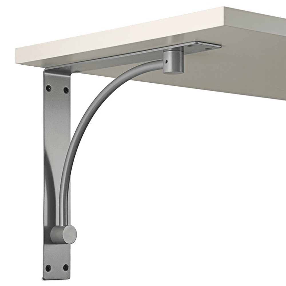 Metallic Silver Finish Work Desk Support Bracket - Image 3