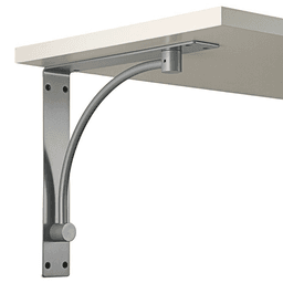 SWS3 curved rod work desk support bracket for elegant desk surfaces