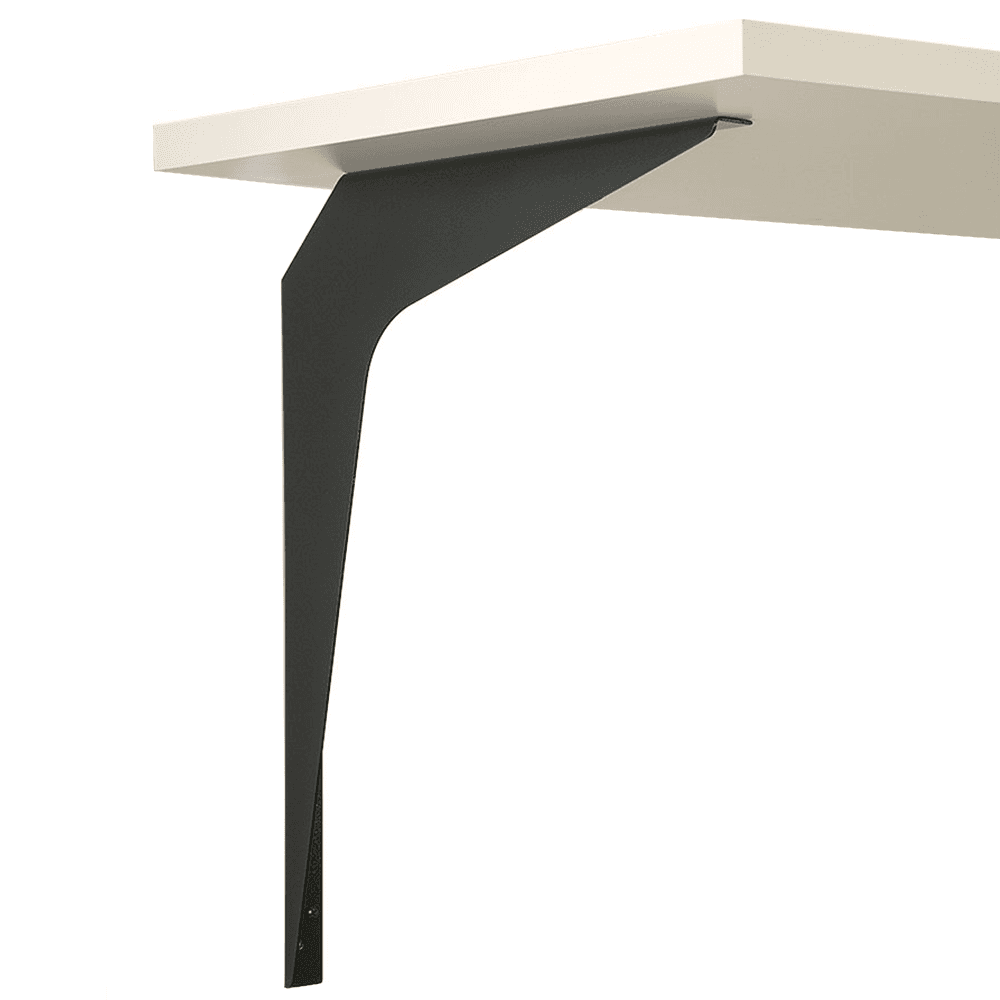 Gray finish SWS4 work surface shelf bracket for heavy duty loads