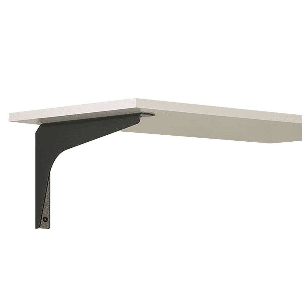 Gray finish work surface shelf bracket