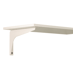 Satin stainless steel shelf bracket for elegant look