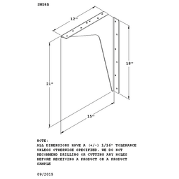 SWS4B Basic Work Surface Shelf Bracket - Doug Mockett And Company