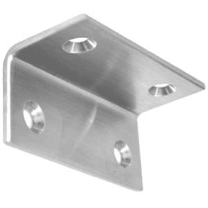 3" L-Bracket for SWS6, Satin Stainless Steel Finish - Small L-shaped bracket for use with SWS6 and SWS6A, satin stainless steel finish