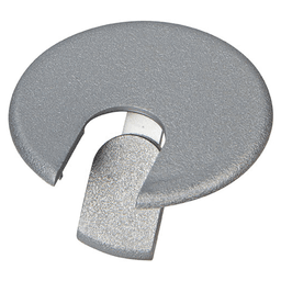 Metallic Silver TG2 Grommet Cap with Flip-TopAr Tab for Cord Slot Cover
