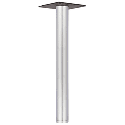 3" Diameter x 27" High Table Leg with Plate Leveler, Satin Chrome by Doug Mockett And Company Inc