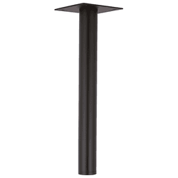 Matte black table leg with plate leveler, 27" high, 3" diameter - Doug Mockett And Company Inc.