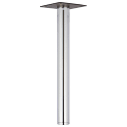 Polished chrome table leg with plate leveler, 3" diameter x 28-1/2" high from Doug Mockett And Company Inc