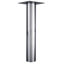 Satin Chrome Table Leg: 6" Diameter x 28-1/2" High by Doug Mockett