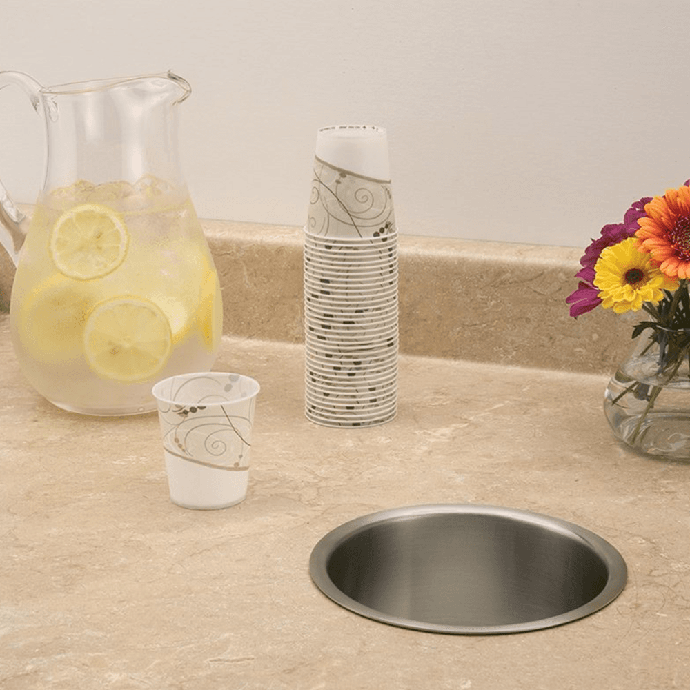 Doug Mockett 6" Trash Grommet, Polished Stainless Steel for Under-Counter Trash Containers