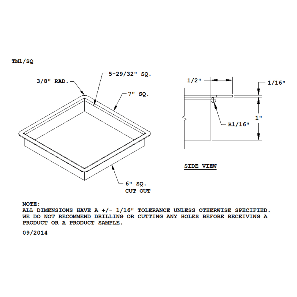 Satin Stainless Steel Trash Grommet for 6" Hole