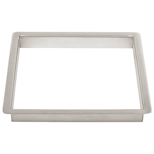 Commercial grade stainless steel grommet liner for furniture trash drops