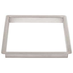 Commercial grade stainless steel grommet liner for furniture trash drops