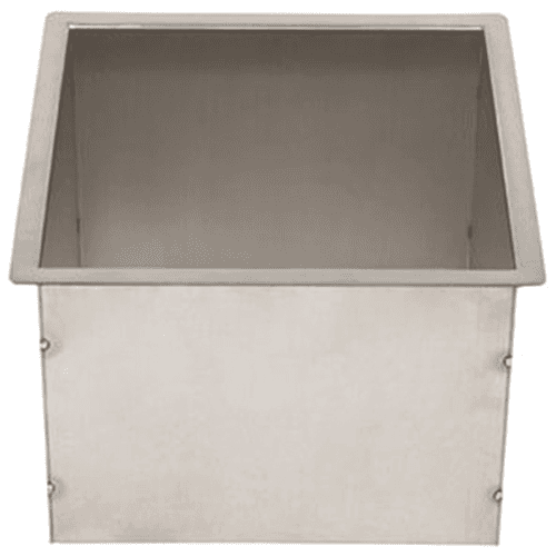 Commercial Grade Stainless Steel Grommet Liner for Public Trash Receptacles - 6" Liner Depth