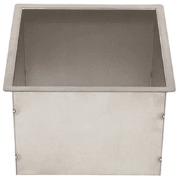 Commercial Grade Stainless Steel Grommet Liner for Public Trash Receptacles - 6" Liner Depth