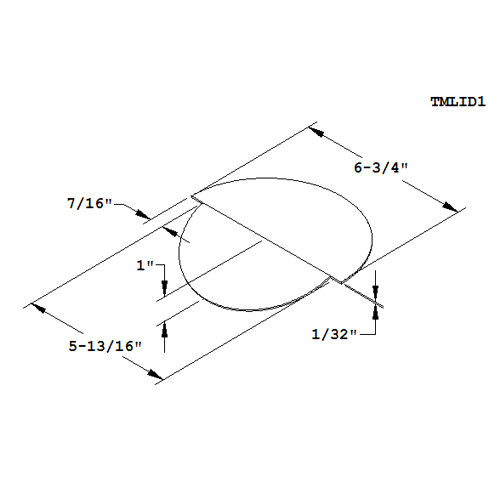 Polished Stainless Steel Trash Grommet Lid for 6-Inch Hole by Doug Mockett And Company Inc