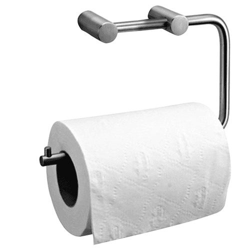 Stainless Steel Toilet Paper Holder with Retainer Pin - Image 3